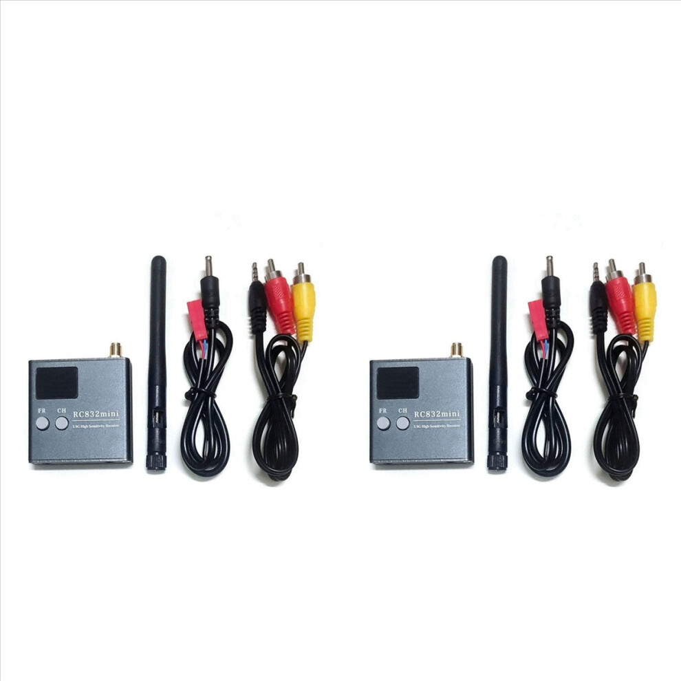 2X Rc832mini 5.8G 56Ch High Sensitivity Receiver Wireless Receiver With A/V And Power Cable For Fpv Multicopter Aircraft 4853066920685