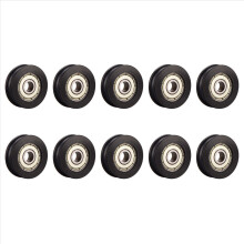10 piezas de plástico 626ZZ con ranura en U para rueda de puerta y ventana, guía de polea con rodamiento de bolas de 6278 mm para impresora 3D