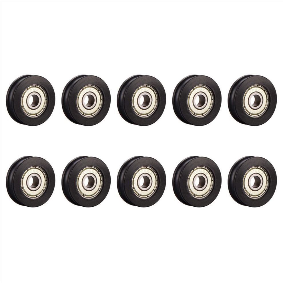 10 Pcs Plastic Embedded 626Zz Window Door Wheel U Groove Guide Pulley 6278Mm Ball Bearing For 3D Printer 4853316761471