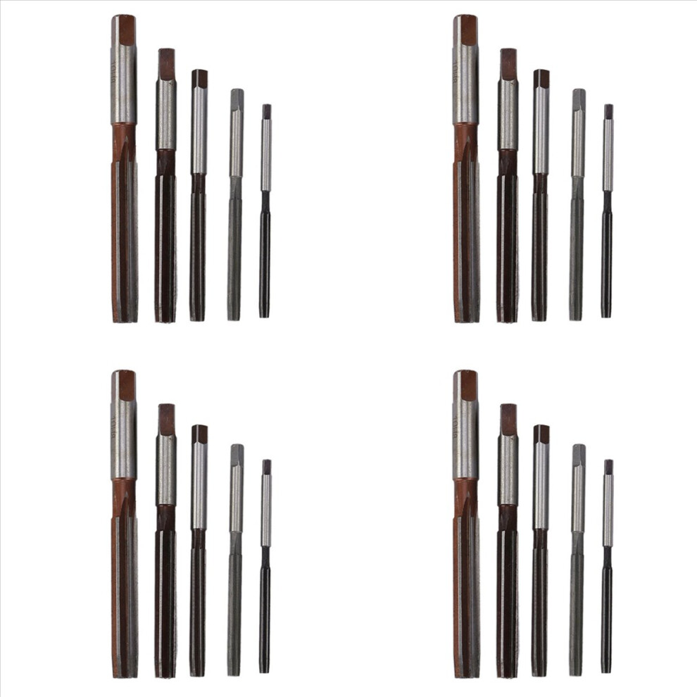 20Pcs Flutes Hand Reamers Set H8 Chucking Straight Shank Hand Reamers Set 4Mm/5Mm/6Mm/8Mm/10Mm 4853316758334