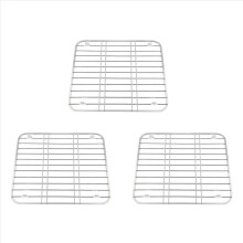 Escorredor de pia multifuncional em aço inoxidável com 3 peças, ideal para secar frutas, legumes e outros pratos. Ideal para cozinhas e cozinhas.