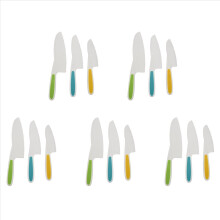 Knives for Kids 15-Piece Nylon Kitchen Baking Knife Set,Children'S Cooking Knives Firm Grip, Serrated Edges