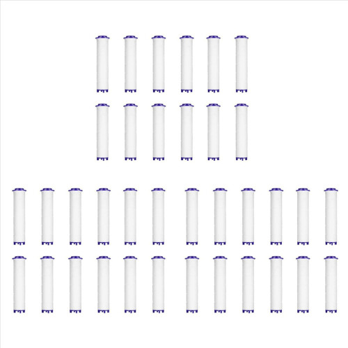Conjunto de 36 filtros de reposição para chuveiro de 3,7 polegadas com hélice removível.