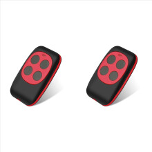 2 Controles Remotos de Cópia para Porta de Garagem 433Mhz, Transmissor Clonador, Controle Remoto Sem Fio 433Mhz para Duplicador de Portão, Vermelho