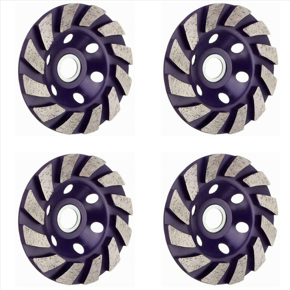 4X 100Mm Diamond Grinding Wheel Disc Bowl Shape Grinding Cup Concrete Stone Ceramic Cutting Disc Power Tool 4853316760610
