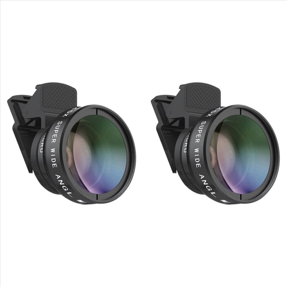 2X Phone Lens 0.45X Ultra Wide-Angle Macro Lens Phone External Camera For 4853316757146