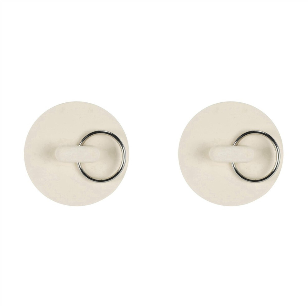 2X 1 1/2In White Rubber Wash Basin Bathtub Plug Sink Plug Drain Pipe Plug Sink Plug Water Plug 4853316760238