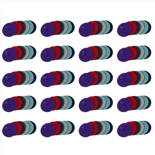 Conjunto de 120 discos de polimento a seco de 100 mm (4 polegadas) com diamante para polimento de mármore e pedra.