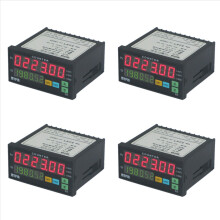 4X Teller Lengte Batch Meter 1 Vooraf ingestelde Relais Uitgang Telmeter Praktische Lengtemeter 90-260V de Urenmachine