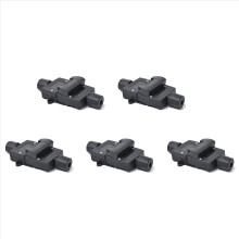 Conjunto de 5 tomadas de 12V para reboque, com 7 pinos macho plano e 7 pinos fêmea plano, para caminhões e veículos recreativos.