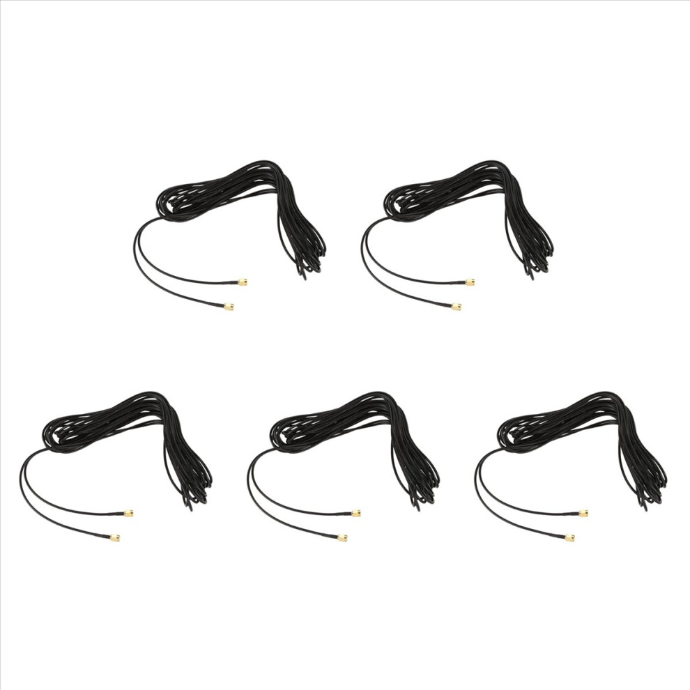 5X 10M Sma Male To Sma Male M-M Connector Coaxial Pigtail Rg174 Extension Cable Gold 4853316766735