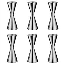 6 Copos Medidores de Aço Inoxidável com Cabeça Dupla para Bar, Festa, Vinho, Coquetel, Dosador de 45ml