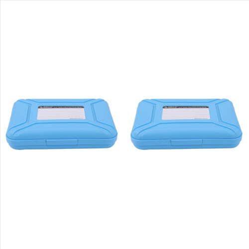 2X Phx35-V1 Estojo de Proteção para Disco Rígido de 3,5 Polegadas com Tapete de Espuma EVA (Azul)