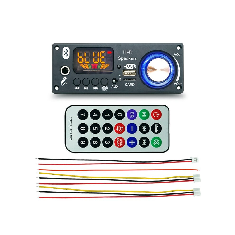 160W Amplifier Bluetooth 5.1 Mp3 Decoder Board 2X80w Audio Player 12V Diy Mp3 Player Car Fm Radio Module Tf Usb Mic 4713939802862