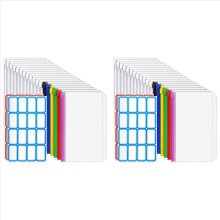 Conjunto de 36 pastas A6 com zíper e 6 argolas para fichário econômico, bolsas e envelopes plásticos impermeáveis.