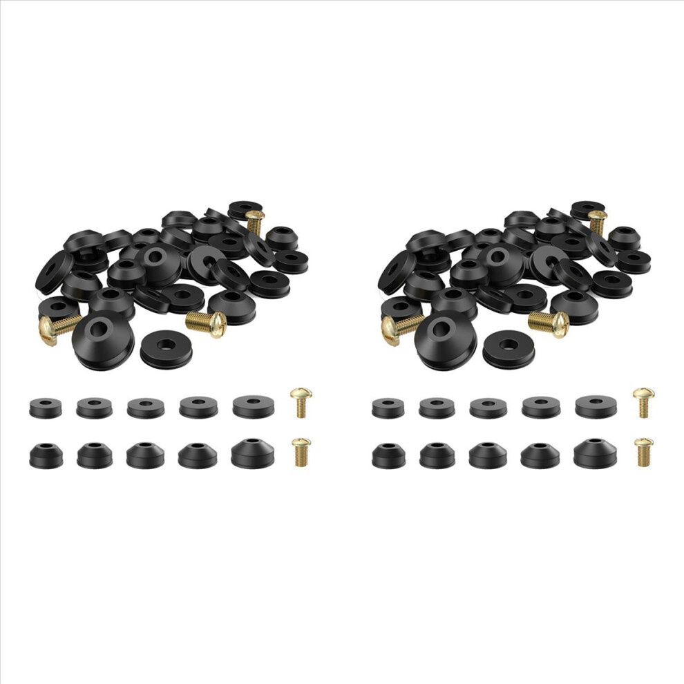 Faucet Washers, 116-Pack Flat And Beveled Rubber Faucet Washers And Brass Bibb Screws Assortment Replacement Kit 4853066926908