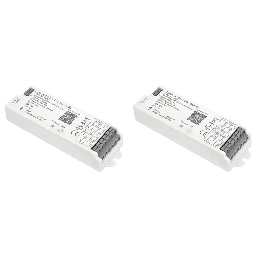 2X Lm052 Zigbee 3.0 Led Strip Controller Dc12-24V Rgb Cct Rgbw 5In1 Dimmable Compatible With Smart Life App/ 4853316762461