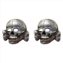 2X Skull Badge Brooch Pin Medal Emblem High Quality Metal Medal Album Gifts