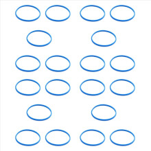20 unidades de anéis de proteção de borracha para microfone profissional, acessórios para microfones com fio e sem fio.
