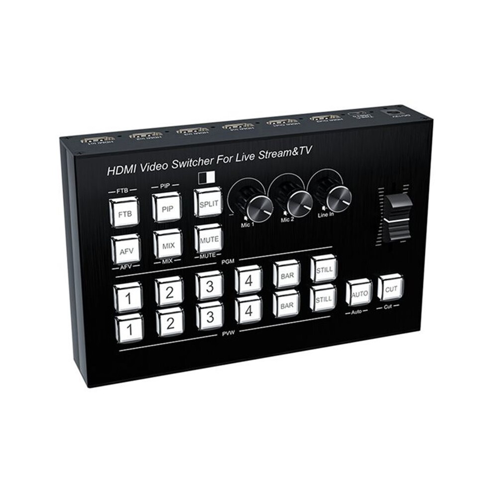 Hdmi-Compatible Video Mixer Switcher Live Streaming 4-Channel 4 Way Multi-View Hdmi-Compatible Video Switcher Eu Plug 4712286944027