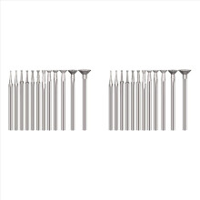 Fraise diamantée en forme de bol, compatible avec les outils rotatifs, avec tige de 2,35 mm (lot de 24).