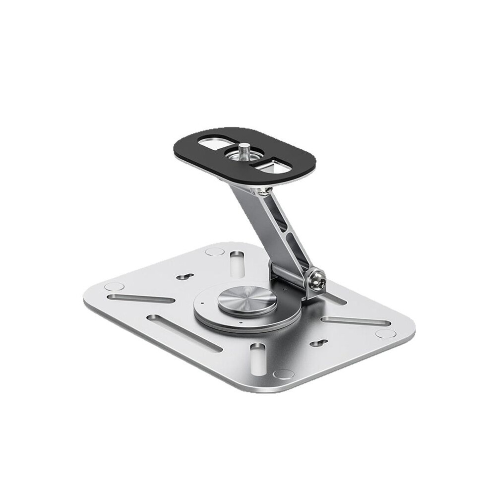 Projector Stand Desk,Wall And Ceiling Mount With 1/4Inch Thread, Height Adjustable, Foldable, 360-Degree Rotation Silver 6132295066233