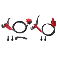 Hydraulisches Bremsenset für Mountainbikes, Doppelkolben-Bremssattel, Scheibenbremsen aus Aluminiumlegierung mit schwimmend gelagerten