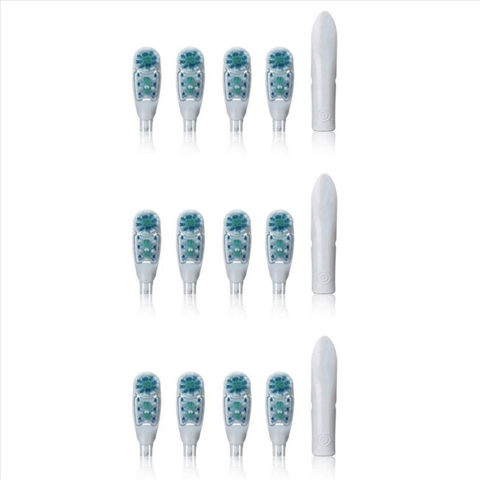 12PCS Sensitive Dual Clean Replacements Brush Heads for 3733 4732 4734 Electric Toothbrush Rotating Toothbrush Head