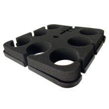 Multi Microphone Holder Square Tray Mics Holder with Cable Slots Holds Up to 7 Mics for Organize and Display on Stage