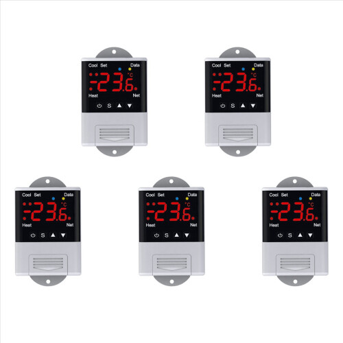 5X Wireless Temperature Controller Thermostat AC110-220V DTC1201 Sensor Digital Display APP Control for Smart Home