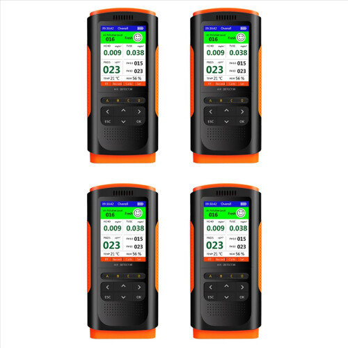 4X Formaldehyde Detector Luchtkwaliteitsmonitor PM 2.5 Draagbare Display Luchtvervuilingsmeter Mini Stoftester voor Thuis Auto