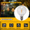 6Pcs G40 Led Replacement Light Bulbs, E12 Screw Base Shatterproof LED Globe Bulbs for Solar String Lights Warm White 3
