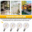 6Pcs G40 Led Replacement Light Bulbs, E12 Screw Base Shatterproof LED Globe Bulbs for Solar String Lights Warm White 6