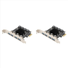 2x 4-portová USB 3.0 PCI Express karta, rozširujúca karta USB 3.0 PCI-E, adaptér PCIE na USB 3.0 pre slot PCIE 1x 4x 8x 16x