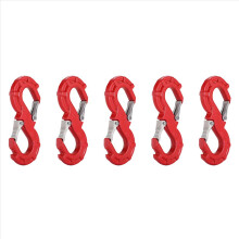 5X Red S-Shape Quick Rescue Shackle Trailer Winch Hook Car JK Offroad Towing Recovery Kits Winch Trailer Shackle
