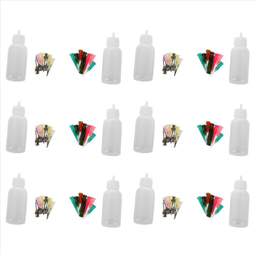 96pc Henna Kit Applicator Nozzles Bottles Paste Tattoo Body Art Drawing Tool