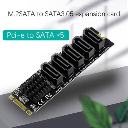 Κάρτα επέκτασης 5 θυρών 3X M.2 NGFF B-Key SATA Change, Κάρτα επέκτασης 6Gbps JM575 Chipset 1