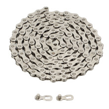 Durable Bicycle Chain For 11 Speed Bikes, High Strength Carbon Steel Construction With Built In Shaft And Anti Rust Electroplated Finish