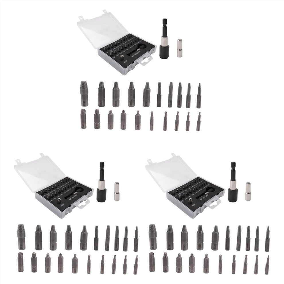 Damaged Screw Extractor Set,66 Pcs Stripped Screw Extractor Kit, Hss Broken Screw Remover Set With Bit & Socket Adapter 4853316770657