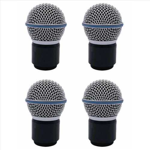 4PC BETA58A Microphone Head Microphone Capsule Replacement for BETA58A Wireless Microphone Capsule