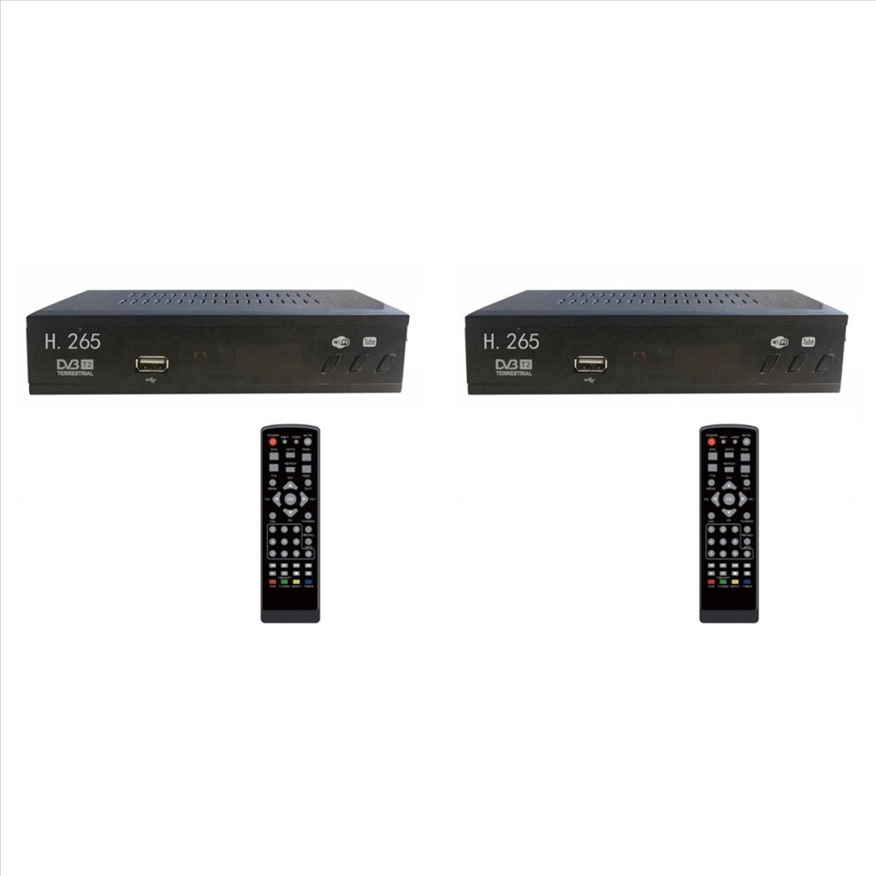 2X Dvb T2 Hevc 265 Digital Tv Tuner Dvb-T2 265 1080P Hd Decoder Usb Terrestrial Tv Receiver Epg Set Top Box,Eu Plug 4853316765356