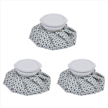 Conjunto de 3 bolsas térmicas de tecido de 15 cm para alívio da dor e lesões esportivas.