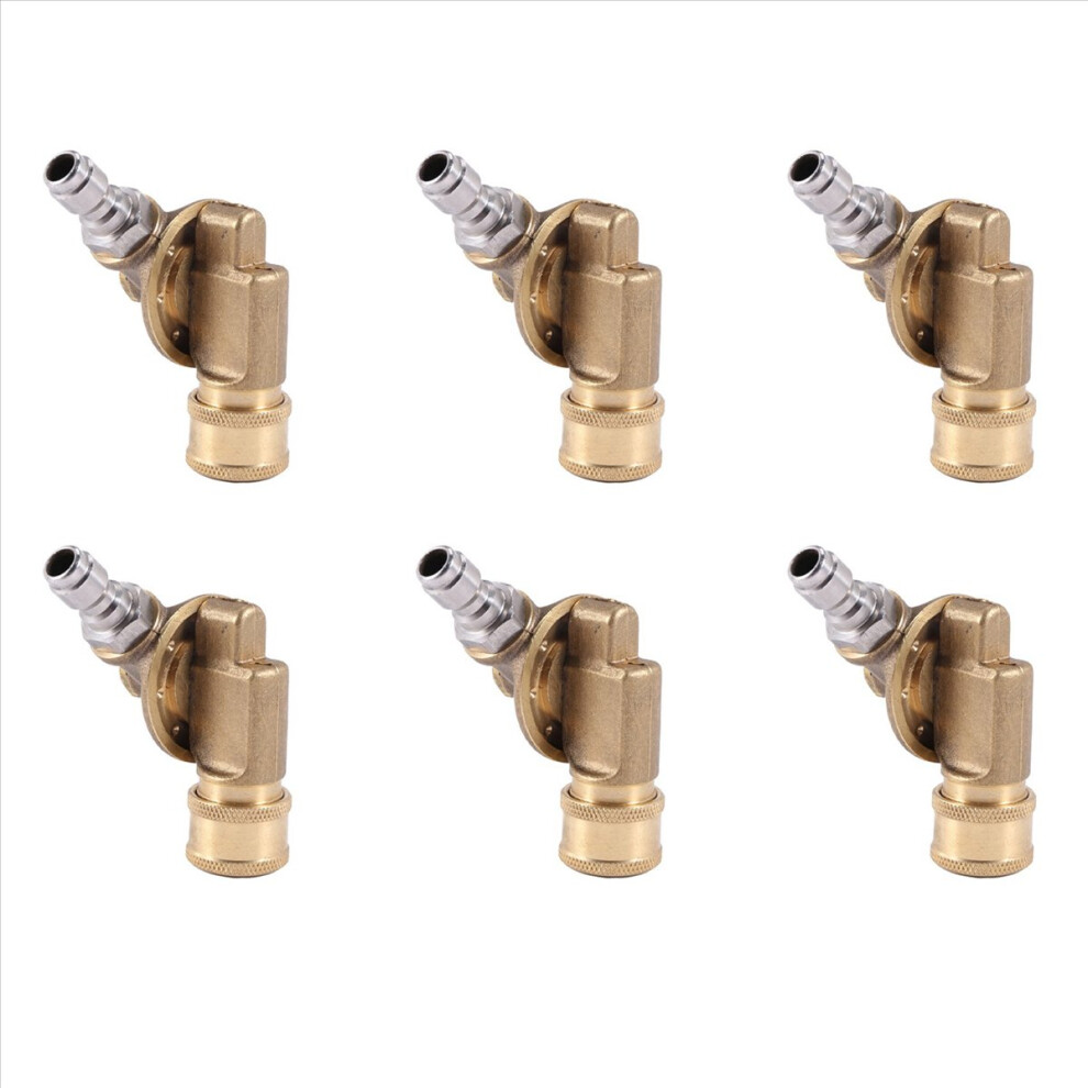 6X Pivoting Coupler For Pressure Washer Nozzle, Gutter Cleaner Attachment For Gutter Cleaning, 240 Degree, 4500 Psi 4853316770961