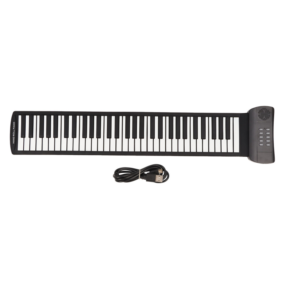 Foldable Keyboard For Hand Eye Coordination, Portable Rechargeable Roll Up Piano With Non Toxic Material And Educational Demo Songs 9416038746673