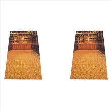 2 estantes de libros para biblioteca de estudio retro, fondo para fotografía, 3 x 5 pies