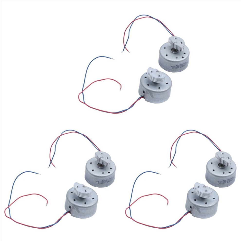 6Pcs Mini Vibration Motor 3500Rpm Dc 1.5-6V For Game Joystick Silver 4853316771555