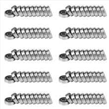 698 - Cuscinetto a sfere a gola profonda con doppia tenuta, 8 mm x 19 mm x 6 mm, cuscinetti in acciaio al carbonio (confezione da 100)