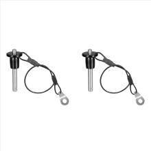 2X Stainless Steel Quick Release Pin 6mm Diameter Ball Locking Pin with Push Button Lanyard Cable Usable Length 25mm