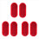 6Pcs Red Interior Door Panel Warning Light Cap Reflector for 6Q0947419 2