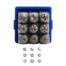 9part stamp set made of sturdy steel, for jewelry making andization, soft 1